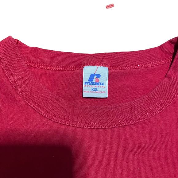 Vintage Russell Athletic Blank Red Tee XXL - Picture 4 of 4